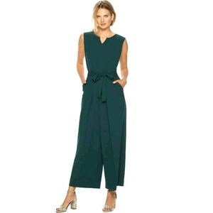 Apt9 Slot Neck Women's Dark Green Jumpsuit